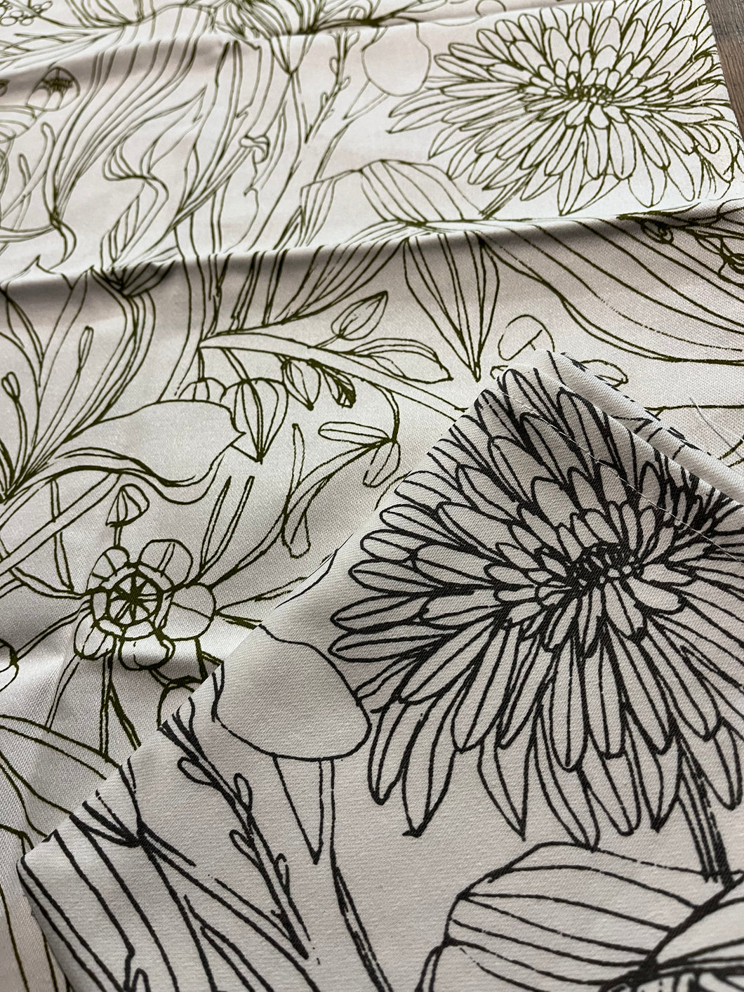 He Loves Me Tea Towels. Olive and Grey.