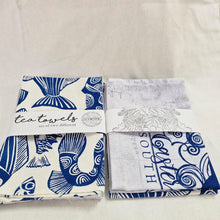 Load image into Gallery viewer, Save the Whale, EC, Tea Towel Set with Fish.
